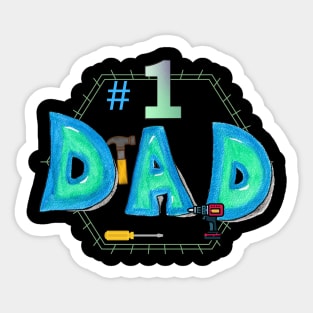 #1 Dad Sticker